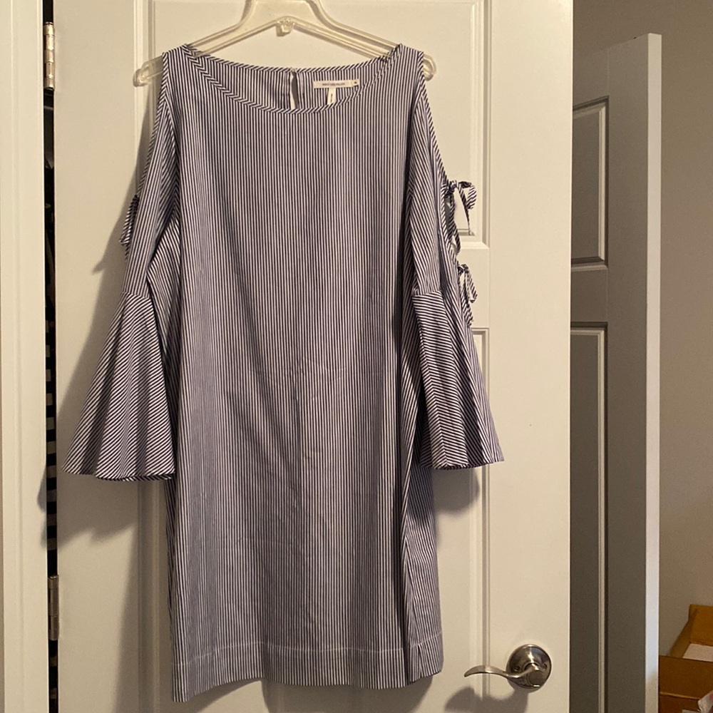 Cold shoulder shift dress